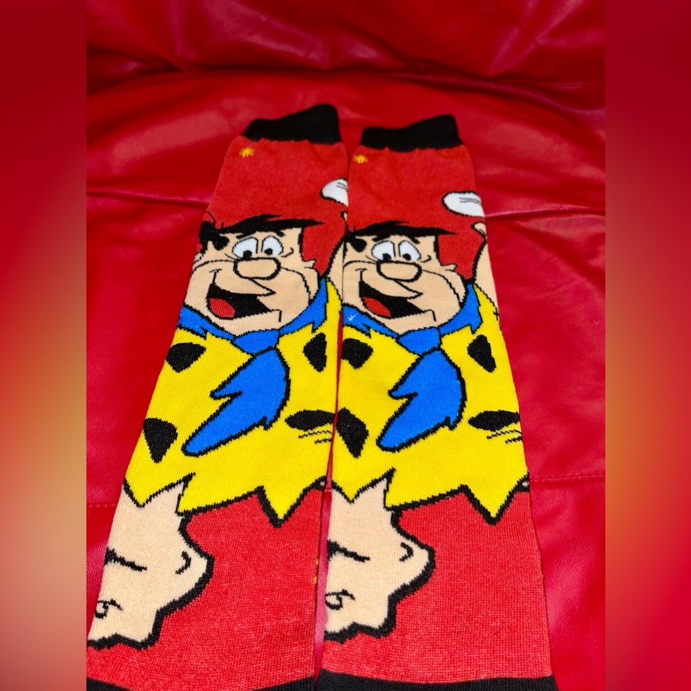 New Unisex Fred Flinstone Socks. One Size